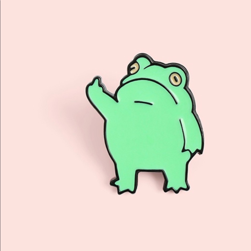 ❤️🐸 Angry Frog Enamel Pin - Picture 3 of 6